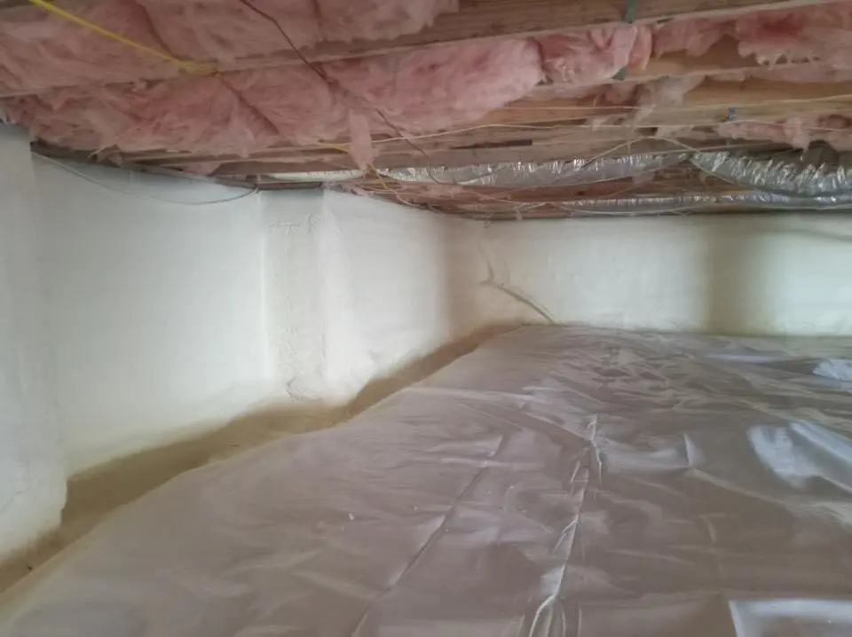 Crawl space encapsulation with closed-cell spray foam for Metal Roof Coating in St. Johns